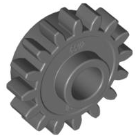 Technic, Gear 16 Tooth with Clutch, Smooth, 6542b Dark Bluish Gray U