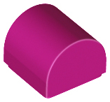 Slope, Curved 1 x 1 x 2/3 Double, 49307 Magenta N