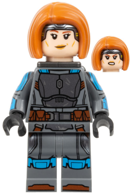 Минифигурка Lego Bo-Katan Kryze - Printed Arms, Dark Orange Hair sw1287