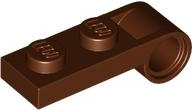Plate, Modified 1 x 2 with Pin Hole on End, 3172 Reddish Brown U