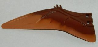 Dinosaur Wing Pteranodon - Left with Marbled Medium Nougat Edge Pattern, 98088pb01 Reddish Brown U