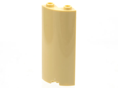 Cylinder Quarter 2 x 2 x 5 with 1 x 1 Cutout, 30987 Tan N