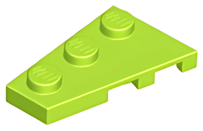 Деталь LEGO Wedge, Plate 3 x 2 Left 43723 Lime U
