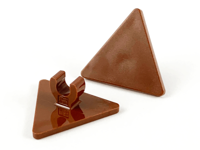 Road Sign 2 x 2 Triangle with Open O Clip, 65676 Reddish Brown N