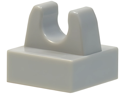 Деталь LEGO Lego Tile, Modified 1 x 1 with Clip 2555 (12825) Light Bluish Gray U
