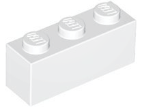 Brick 1 x 3, 3622 White N