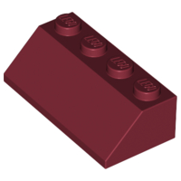 Slope 45 2 x 4, 3037 Dark Red U