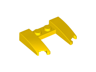 Wedge 3 x 4 x 2/3 Curved with Cutout, 11291 Yellow U