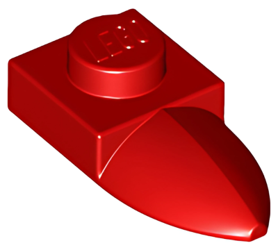 Деталь LEGO Plate, Modified 1 x 1 with Tooth Horizontal 49668 (35162, 49673) Red U