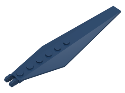 Hinge Plate 3 x 12 with Angled Side Extensions and Tapered Ends, 57906 Dark Blue U