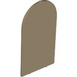 Glass for Door Frame 1 x 6 x 7 Arched with Notches and Rounded Pillars, 65066 Dark Tan N