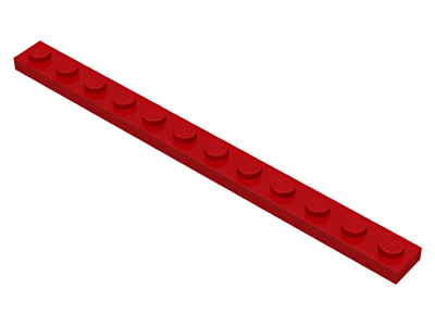 Деталь LEGO Plate 1 x 12 60479 Red U