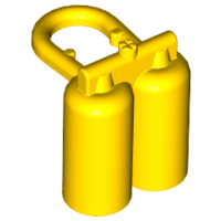 Minifigure Air Tanks, 3838 Yellow U