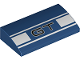Slope, Curved 2 x 4 x 2/3 with Bottom Tubes with 'GT' and White Stripes Pattern, 88930pb095  
