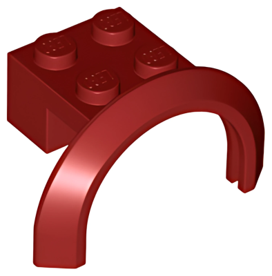 Деталь LEGO Брызговик Lego Vehicle, Mudguard 4 x 2 1/2 x 1 2/3 with Arch Round 50745 Dark Red U