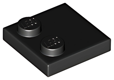 Деталь LEGO Lego Tile, Modified 2 x 2 with Studs on Edge 33909 (100767) Black U