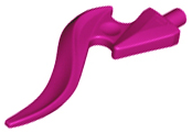 Lego Wave Rounded Curved Single with Bar End and Triangular Base (Flame) 18395 Magenta N