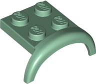 Vehicle, Mudguard 3 x 3 x 1 with Arch Round, 49097 Sand Green N
