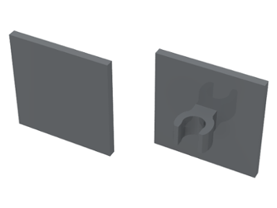 Road Sign 2 x 2 Square with Open O Clip, 15210 Dark Bluish Gray U