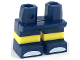 Legs Short with Molded Horizontal Yellow Stripes and Printed White Toes Pattern, 41879pb012  