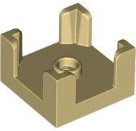 Container, Box 2 x 2 x 1 Half with Stud and 4 Corner Supports, 3131