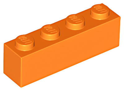 Кирпич LEGO Brick 1 x 4 3010 (6146) Orange U