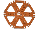 Technic, Plate Rotor 6 Blade with Clip Ends Connected (Water Wheel) - Hollow Studs, 64566  