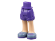 Mini Doll Hips and Shorts Folded Hem with Light Nougat Legs and Sand Blue Shoes with Dark Purple Soles and Laces Pattern - Thick Hinge, 11202c00pb07