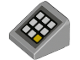 Slope 30 1 x 1 x 2/3 with Keypad with White and Yellow Buttons on Dark Bluish Gray Background Pattern, 54200pb106  