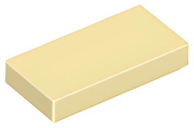 Деталь LEGO Tile 1 x 2 with Groove 3069b Tan U