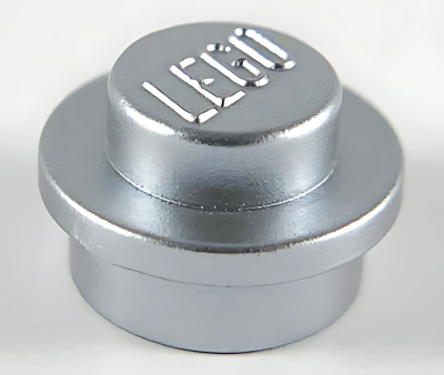 Деталь LEGO Plate, Round 1 x 1 4073 Metallic Silver U