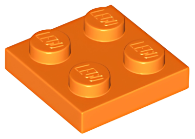 Деталь LEGO Plate 2 x 2 3022 (94148) Orange U