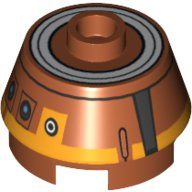 Cone 2 x 2 Truncated with SW C1-10P Astromech Droid, Printed Top Pattern, 98100pb06