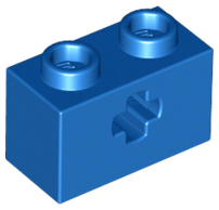 Technic, Brick 1 x 2 with Axle Hole, 32064 Blue N