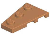 Wedge, Plate 3 x 2 Left, 43723 Medium Nougat U