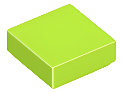 Деталь LEGO Tile 1 x 1 with Groove 3070b Lime N