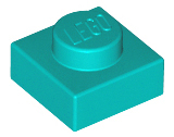 Plate 1 x 1, 3024 Dark Turquoise U