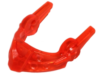 Minifigure, Visor Pointed with Round Dimples and Spikes, 22393 Trans-Neon Orange U