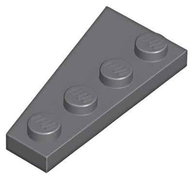 Деталь LEGO Wedge, Plate 4 x 2 Right 41769 (63330) Dark Bluish Gray U