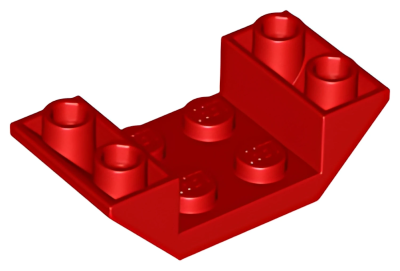 Деталь LEGO Lego Slope, Inverted 45 4 x 2 Double with 2 x 2 Cutout 4871 Red U