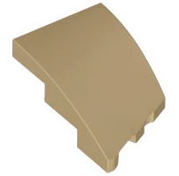 Wedge 3 x 2 Left No Studs, 80177 Dark Tan N