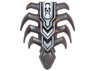 Броня Lego Bionicle Spine Armor with 8 Ribs 20473 Pearl Dark Gray U