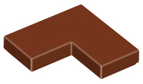 Tile 2 x 2 Corner, 14719 Reddish Brown N