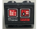 Slope, Inverted 45 2 x 2 with Flat Bottom Pin with Control Panel with Buttons, Lights and Red Screen with DRK-1 Dark Eye Probe Droid Pattern (Sticker) - Set 75096, 3660pb028  
