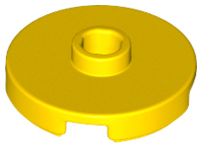 Tile, Round 2 x 2 with Open Stud, 18674 Yellow N