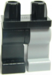 Hips and 1 Light Bluish Gray Left Leg, 1 Black Right Leg, 970d07 Black U