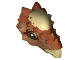 Dinosaur Head Stygimoloch with Dark Orange Top with Tan Spot Pattern, 38434c01pb01