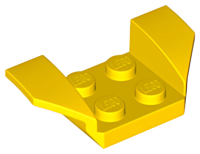 Деталь LEGO Vehicle, Mudguard 2 x 4 with Flared Wings 41854 Yellow U