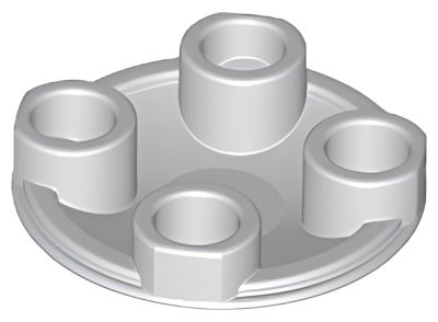 Деталь LEGO Plate, Round 2 x 2 with Rounded Bottom (Boat Stud) 2654 Light Bluish Gray U
