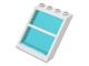 Window 4 x 4 x 3 Roof with Center Bar and Fixed Trans-Light Blue Glass, 6159c01  